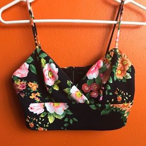 Flower crop top/ bralette